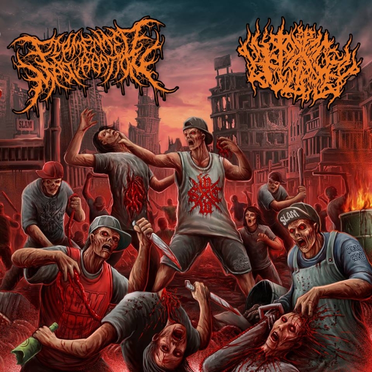 FERMENTED MASTURBATION / PIT OF TOXIC SLIME - split CD- "Misanthropic Urban Disease"
