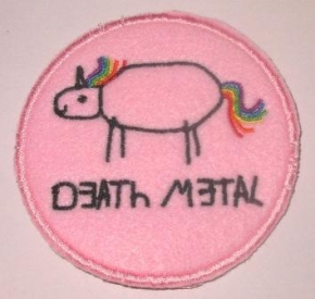 DEATH METAL UNICORN - embroidered Patch