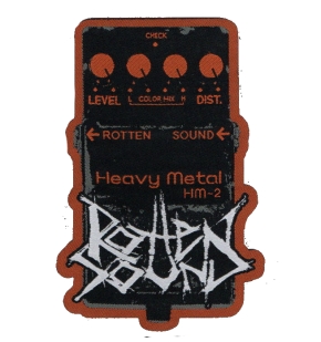 ROTTEN SOUND - cut out - woven Patch